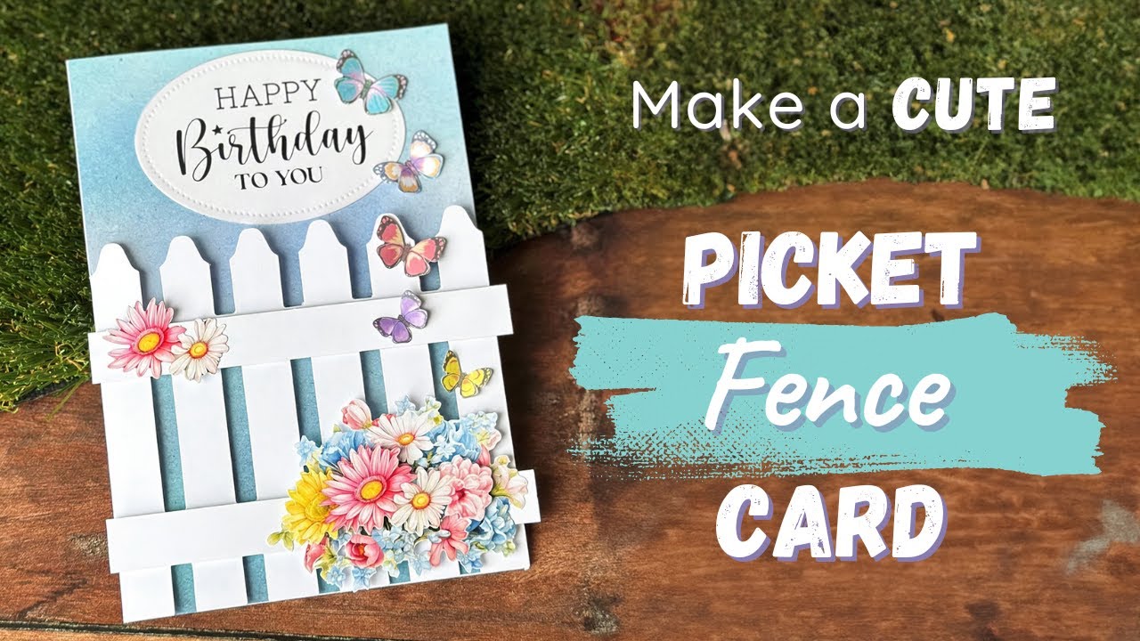 EASY Handmade Picket Fence Card