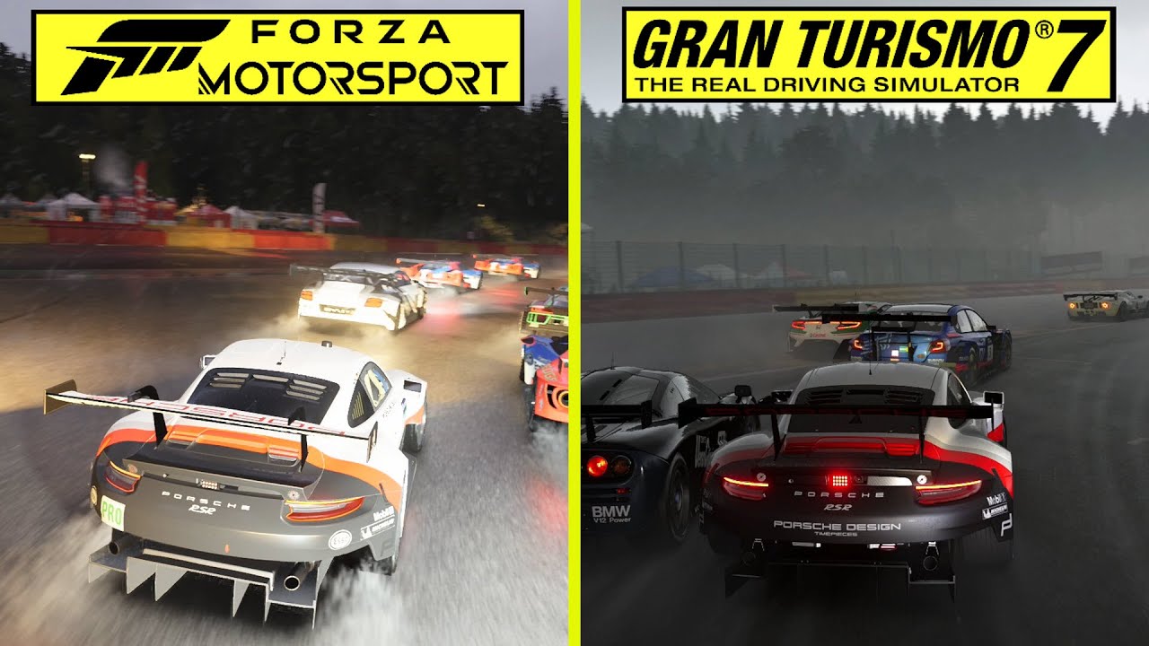 Forza Motorsport 8 vs Gran Turismo 7 Rain Effect Graphics Comparison | Xbox Series X vs PS5