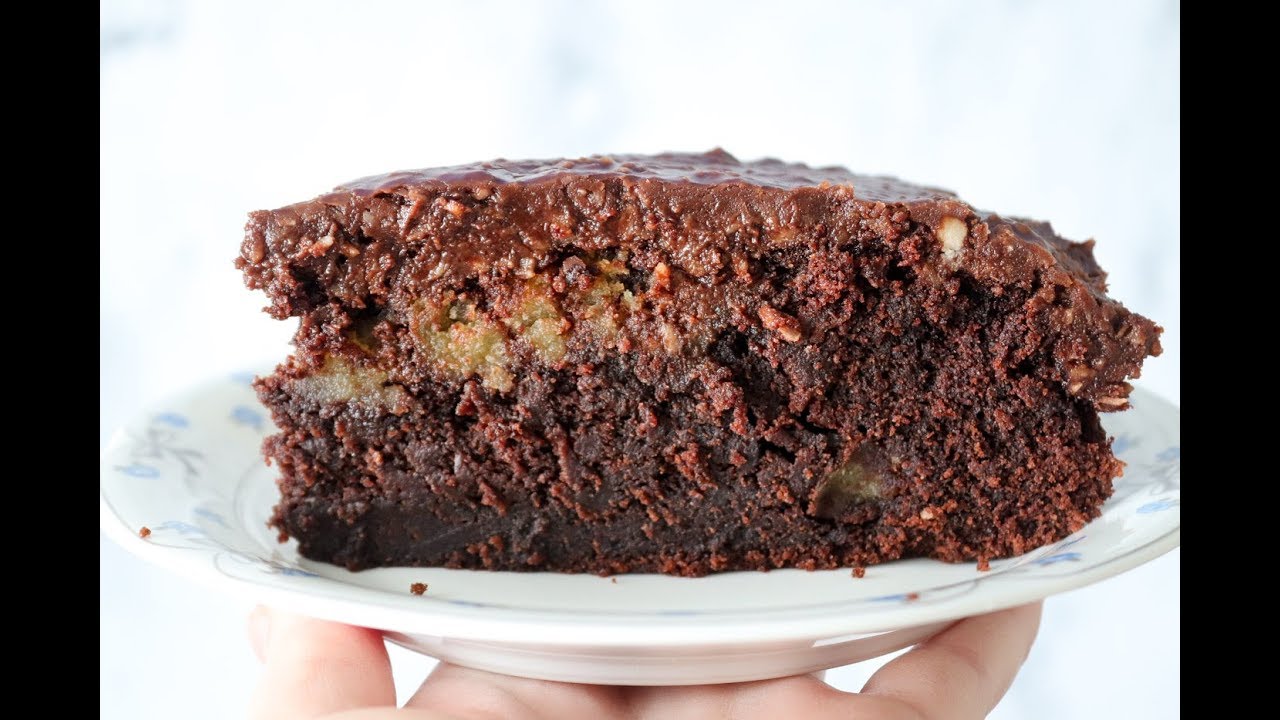 Chocolate Cake With Marzipan (Almond Paste) And A Coconut/Chocolate Topping - By One Kitchen
