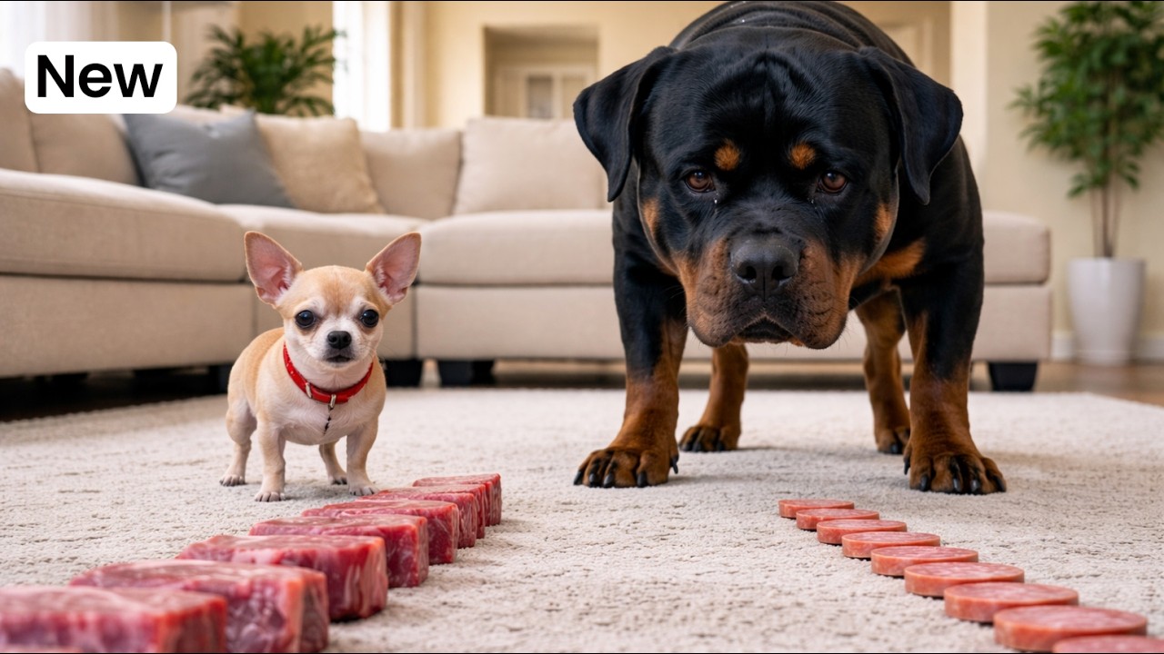 Лучшие видео с участием чихуахуа и ротвейлера.