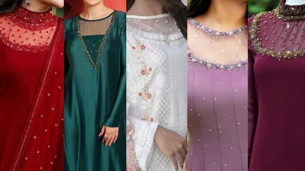 Transform Your Outfit with this Elegant Organza Neck Design