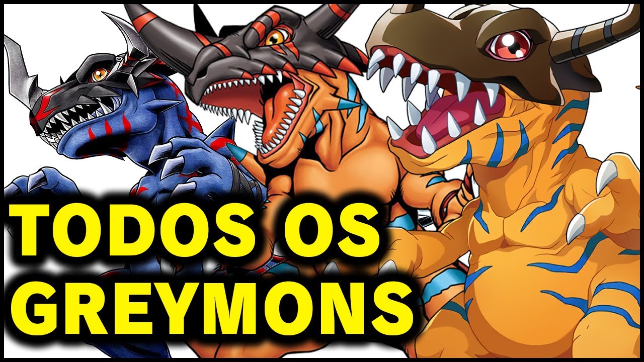 TODOS os GREYMONS em Digimon