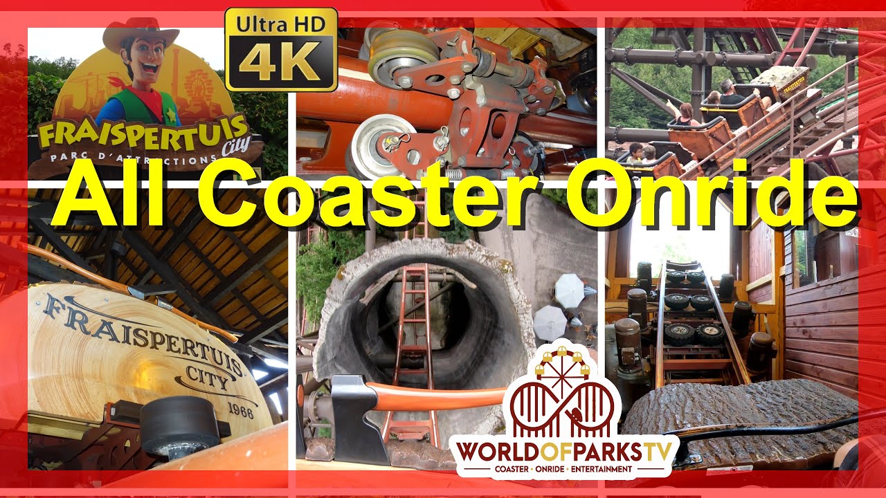 Fraispertuis City - All Roller Coaster Onride (POV) Fraispertuis City Alle Achterbahnen Onride (4K)