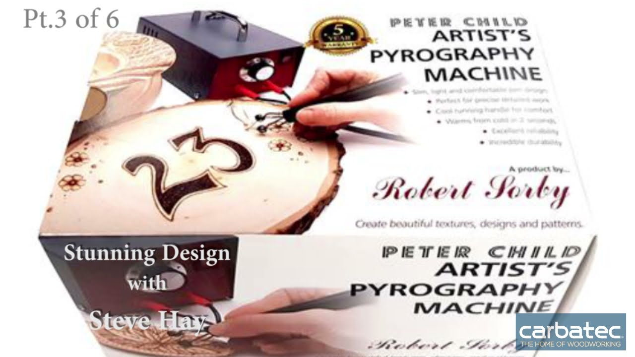 Robert Sorby Pyrography Pt 3 of 6 Stunning Design Coaster