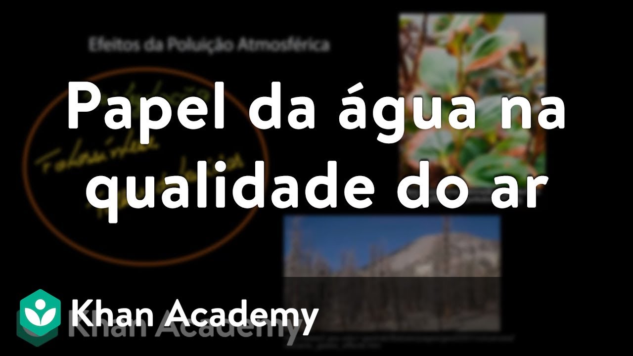 Papel da água na qualidade do ar