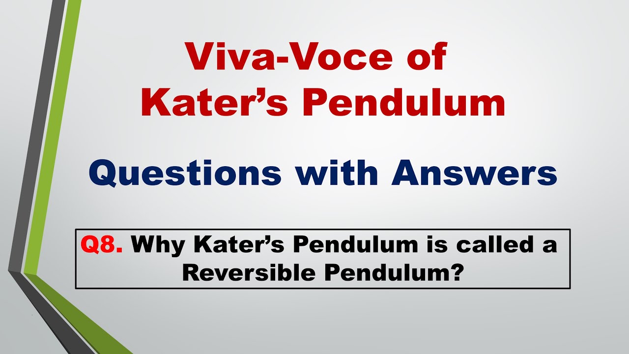 Kater's Pendulum Viva-Voce | Practical File