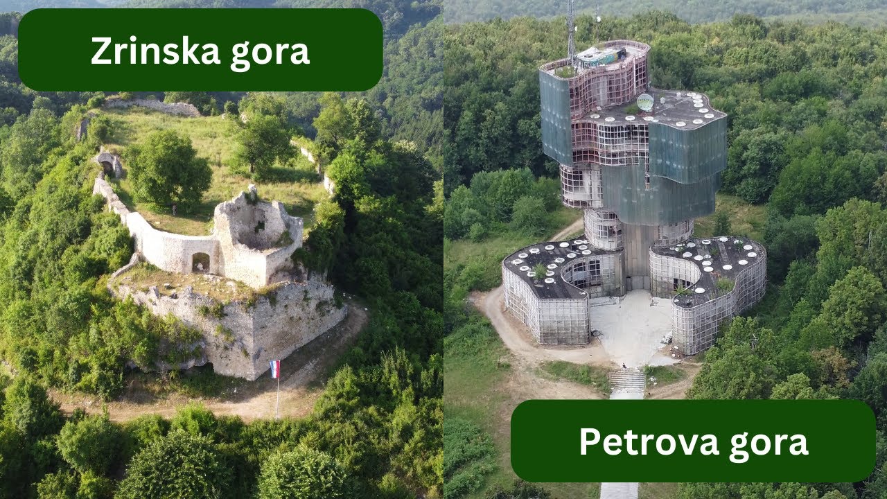 Petrova gora i Zrinska gora, pogled iz zraka