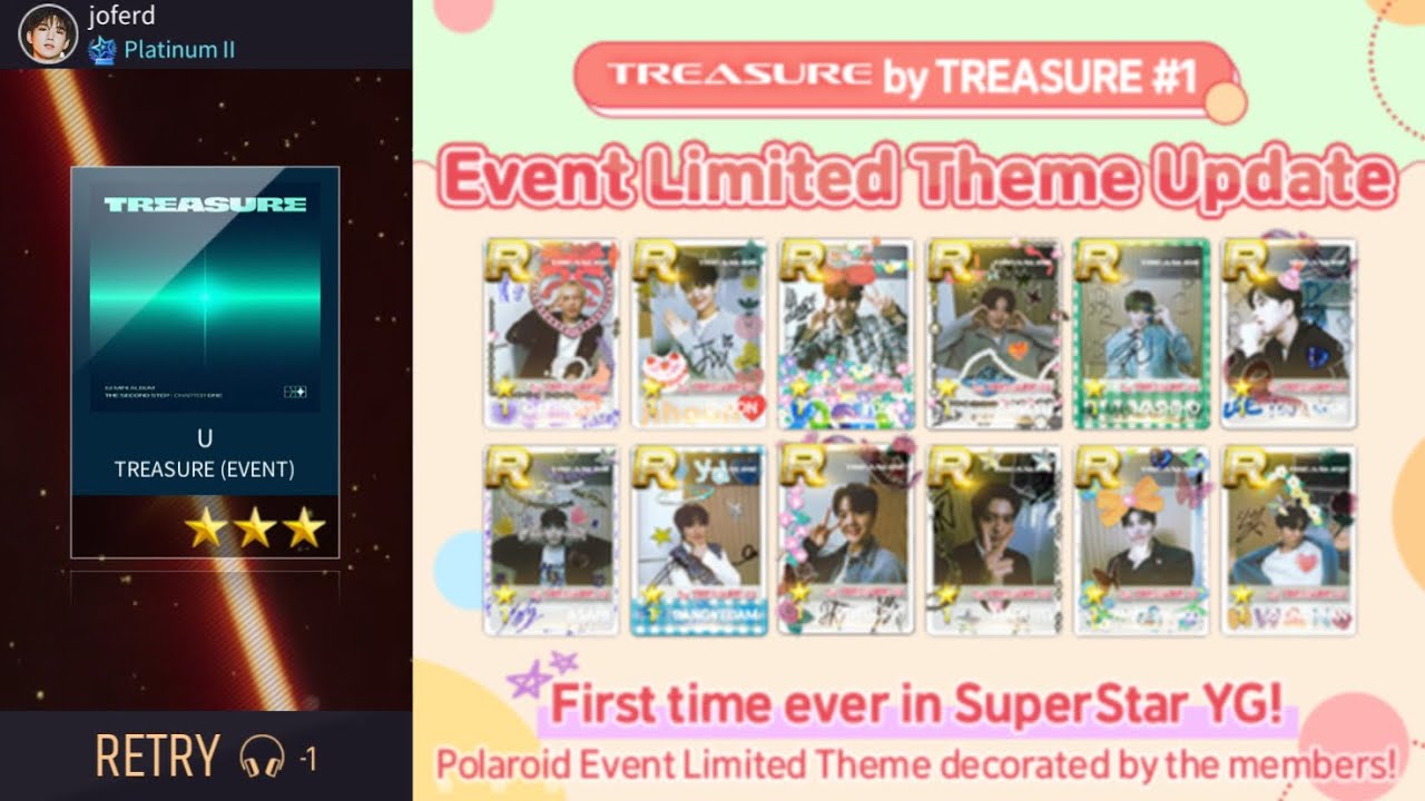 SUPERSTAR YG | TREASURE - U 3 stars ⭐️⭐️⭐️ [hard mode]