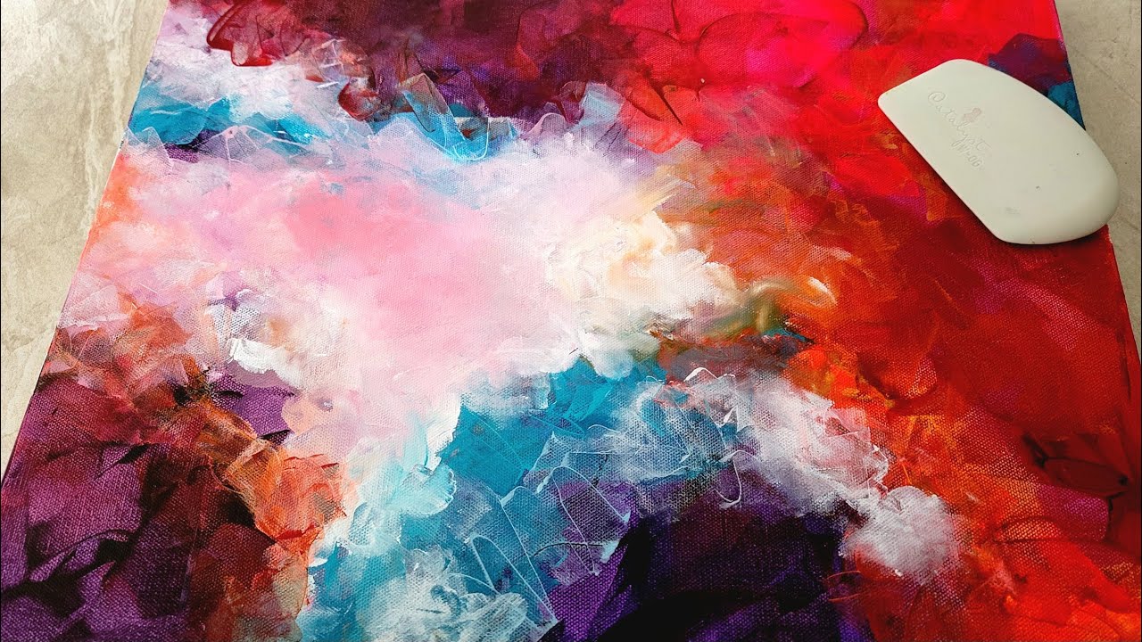 Catalyst Wedge Techniques for Beginners: Step-by-Step Abstract Acrylic Painting #acrylicpainting