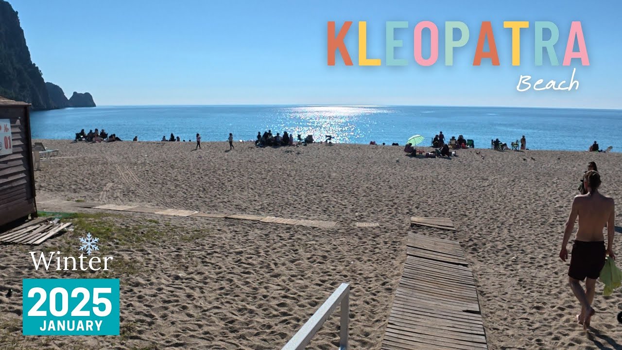 Alanya Kleopatra Beach | 100th Year Ataturk Park | January 30, 2025 [4K HD/60 fps]