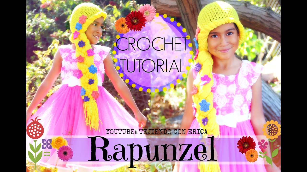 Crochet PELUCA DE RAPUNZEL | Tejiendo Con Erica