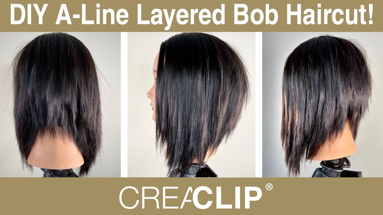 DIY A-Line Layered Bob Haircut at home!
