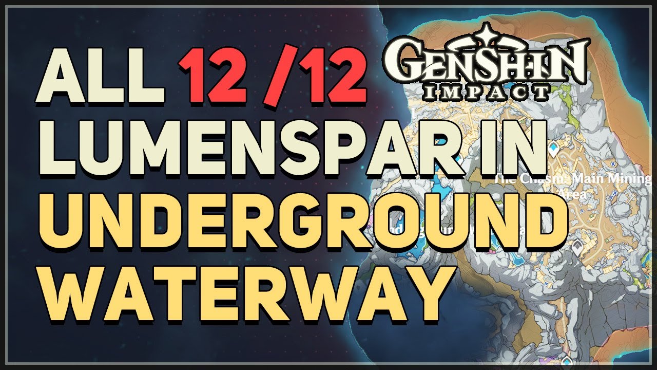 All Lumenspar Locations in Underground Waterway Genshin Impact