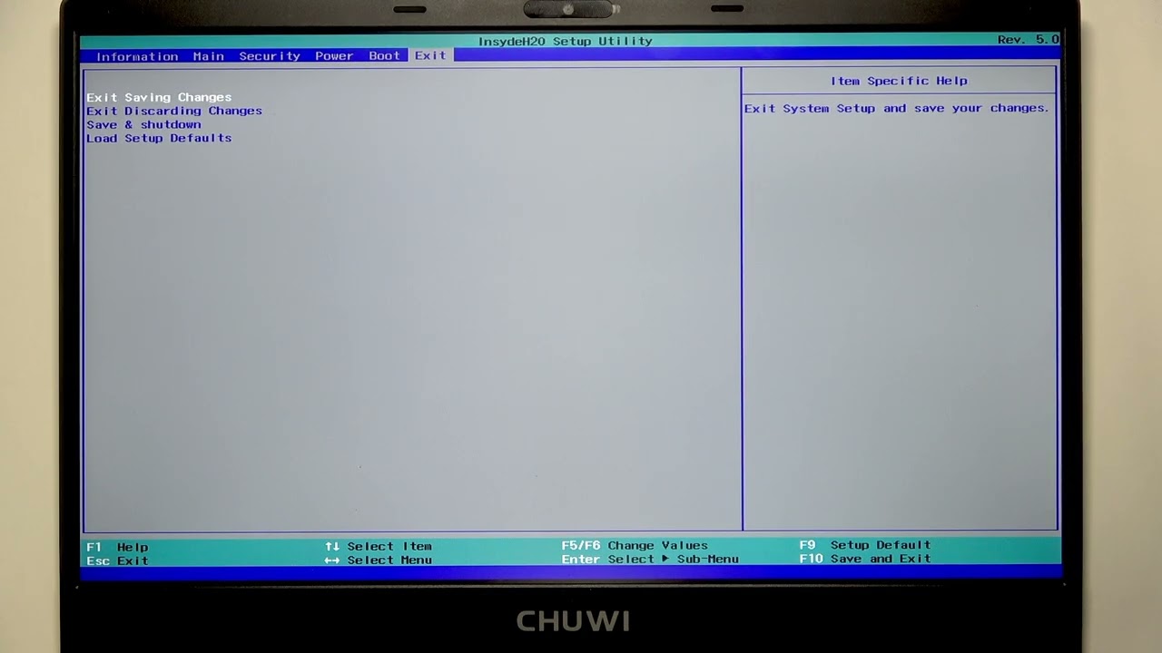 CHUWI GemiBook X Pro – How to Enter BIOS Menu