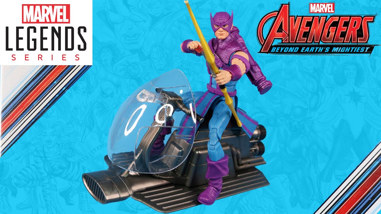 Marvel Legends Gavião Arqueiro e Sky Cycle - Vingadores 60 anos Action Figure Review Hasbro