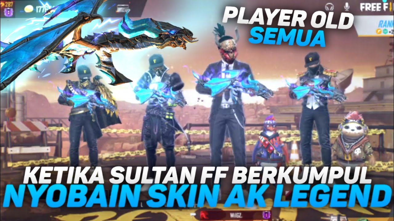 KETIKA SULTAN FF BERKUMPUL!! COBAIN SKIN AK LEGENDARY DRACO SATU TEAM!! AUTO PAMERIN KE MUSUH