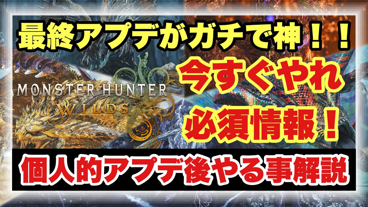 【最終アプデ後やるべきことまとめ】シュバルカγ防具シリーズがガチで強い！！＆２月18日のアプデが熱すぎる！！神アプデの内容を徹底解説！！【#モンスターハンターワイルズ】