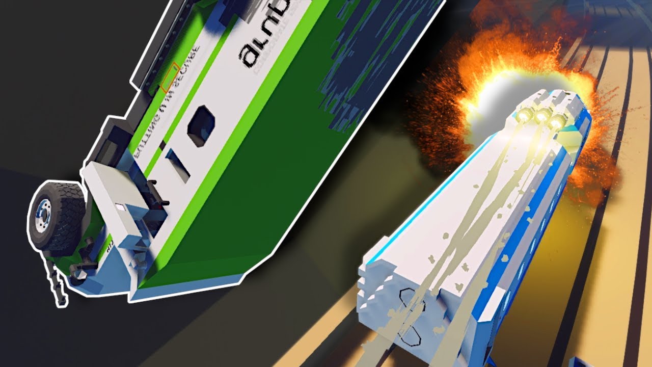 TRAIN HITS ARMORED TRUCK! - Stormworks Multiplayer Gameplay - Sinking Ship Survival