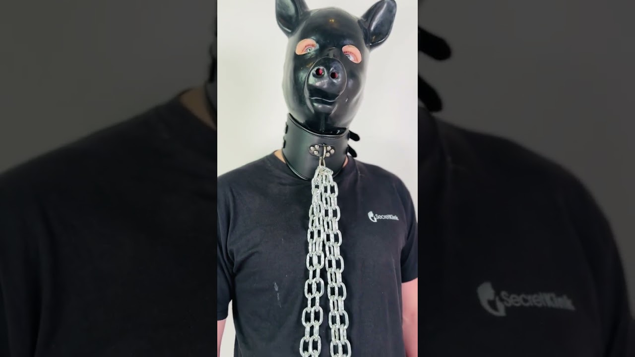 Too Cute to Punish? 🐷💗 Try This Latex Pig Hood from SecretKink.com