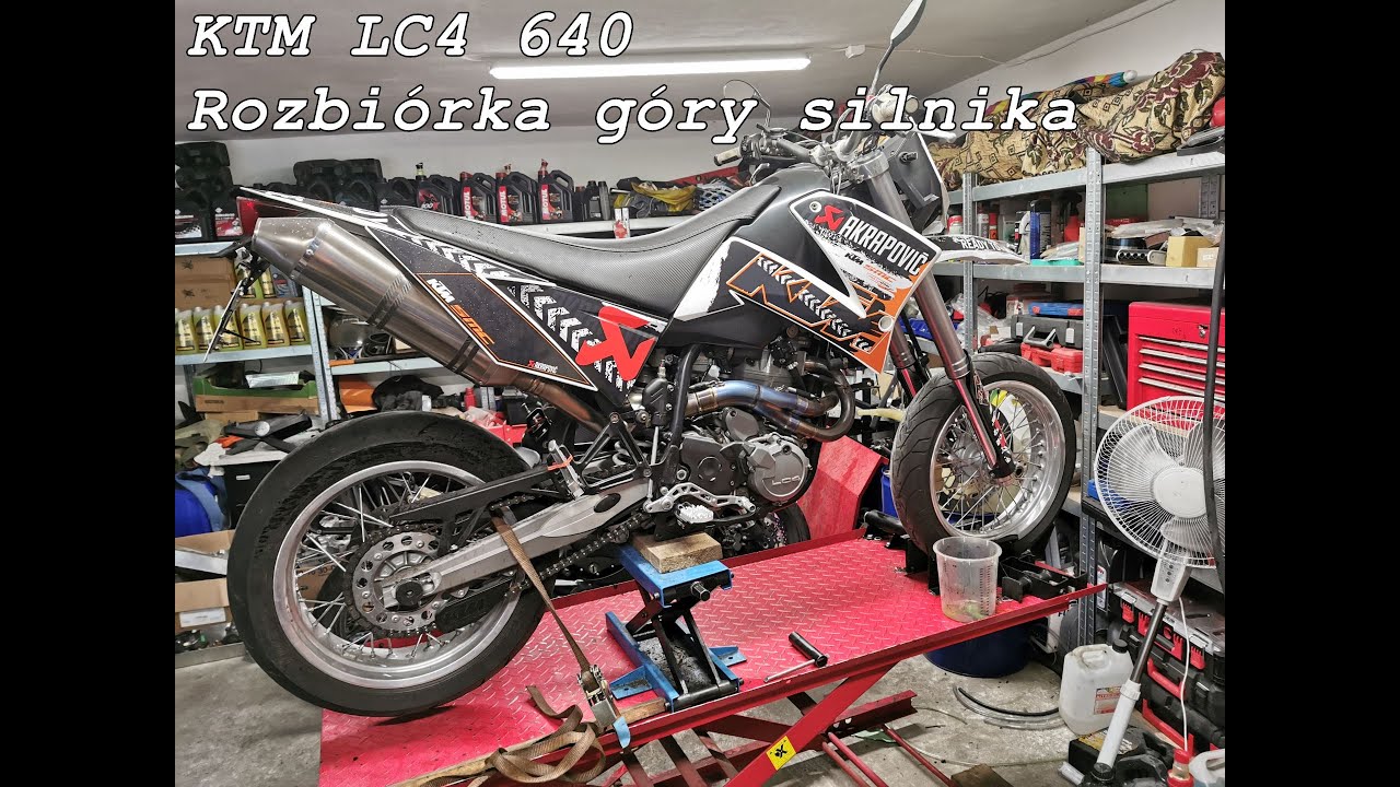 KTM LC4 640. Rozbiórka góry silnika.