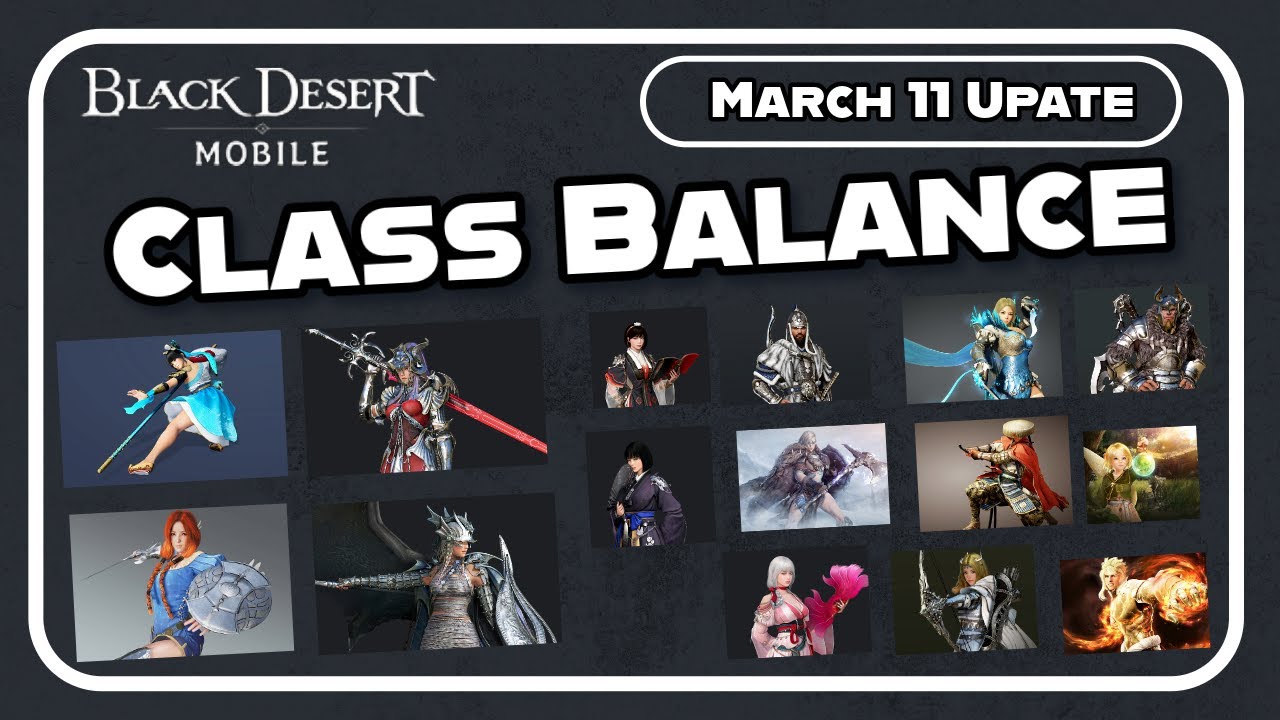 Black Desert Mobile - Class Balance, March 11 (Spirtiwalker, Paladin, Drakania, Letanas, etc)