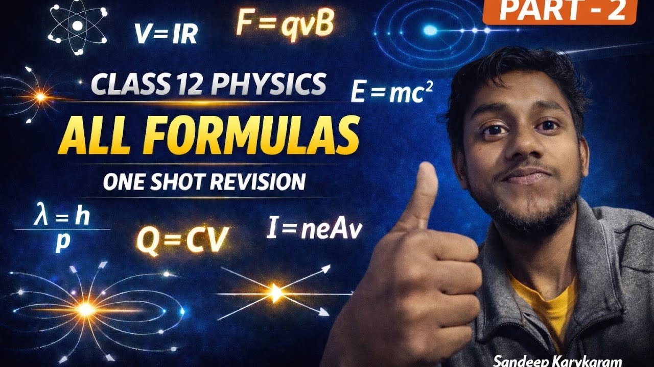 All Formulas of Chapter 2 | Electrostatic potential and capacitance| Class 12 Physics Quick Revision