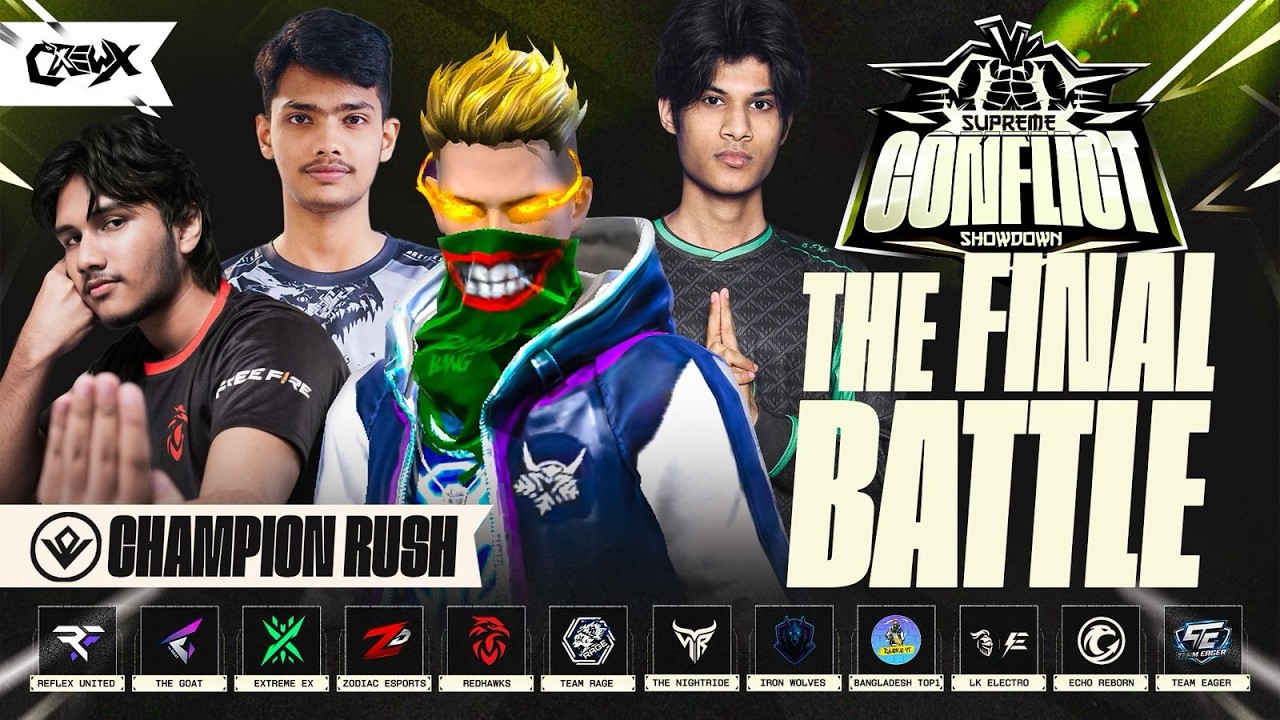 [🔴LIVE ] SUPREME CONFLICT SHOWDOWN | CHAMPION RUSH | CREWX OFFICIAL @raadvaiyt829  @KUTTUSH-u5r