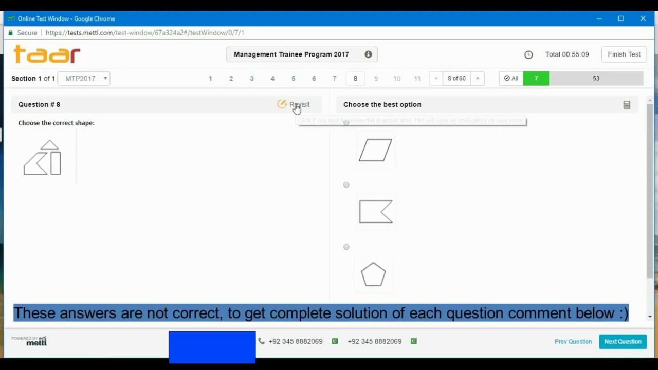 Nestle Recruitment Test/Nestle  Test part 1