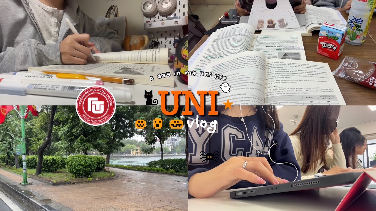DAILY VLOG| Một ngày đi học của sinh viên FTU năm 3, đi ck, lần đầu đi xe, halloween,…  #vlog 