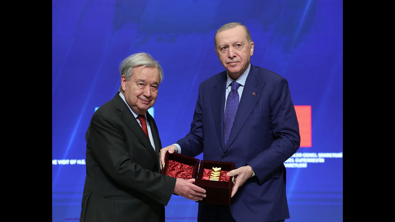BM Genel Sekreteri Antonio Guterres’e Atatürk Uluslararası Barış Ödülü Takdimi Töreni