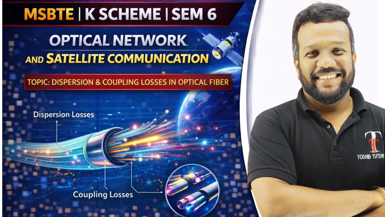 Dispersion & Coupling Losses in Optical Fiber| OPTICAL NETWORK & SATELLITE COMMUNICATION | MSBTE