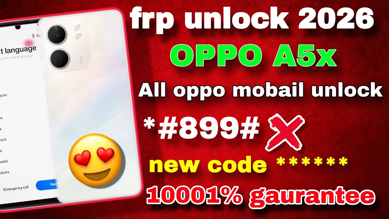 Oppo A5x frp bypass 2026 | Hard reset OPPO Mobile frp unlock | oppo A5,A5x,F26,F26,F,35 All oppo 