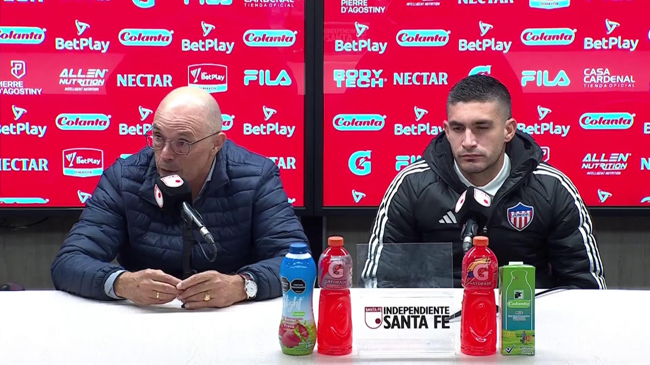 Rueda de prensa de Junior tras su partido con Santa Fe