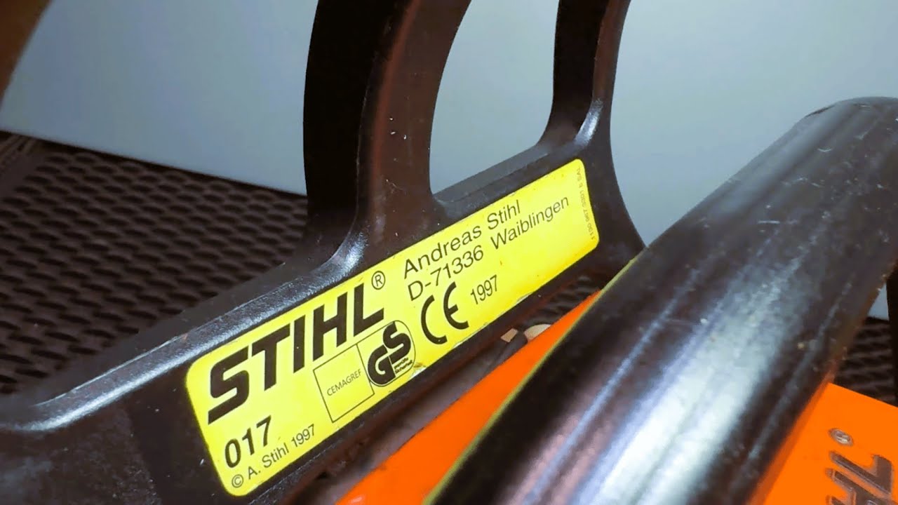 Stihl 017 1997, comparison with Stihl 180.