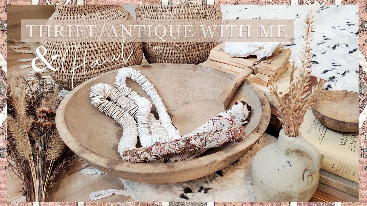 THRIFT SHOPPING at ANTIQUE SHOP + HOME DECOR HAUL