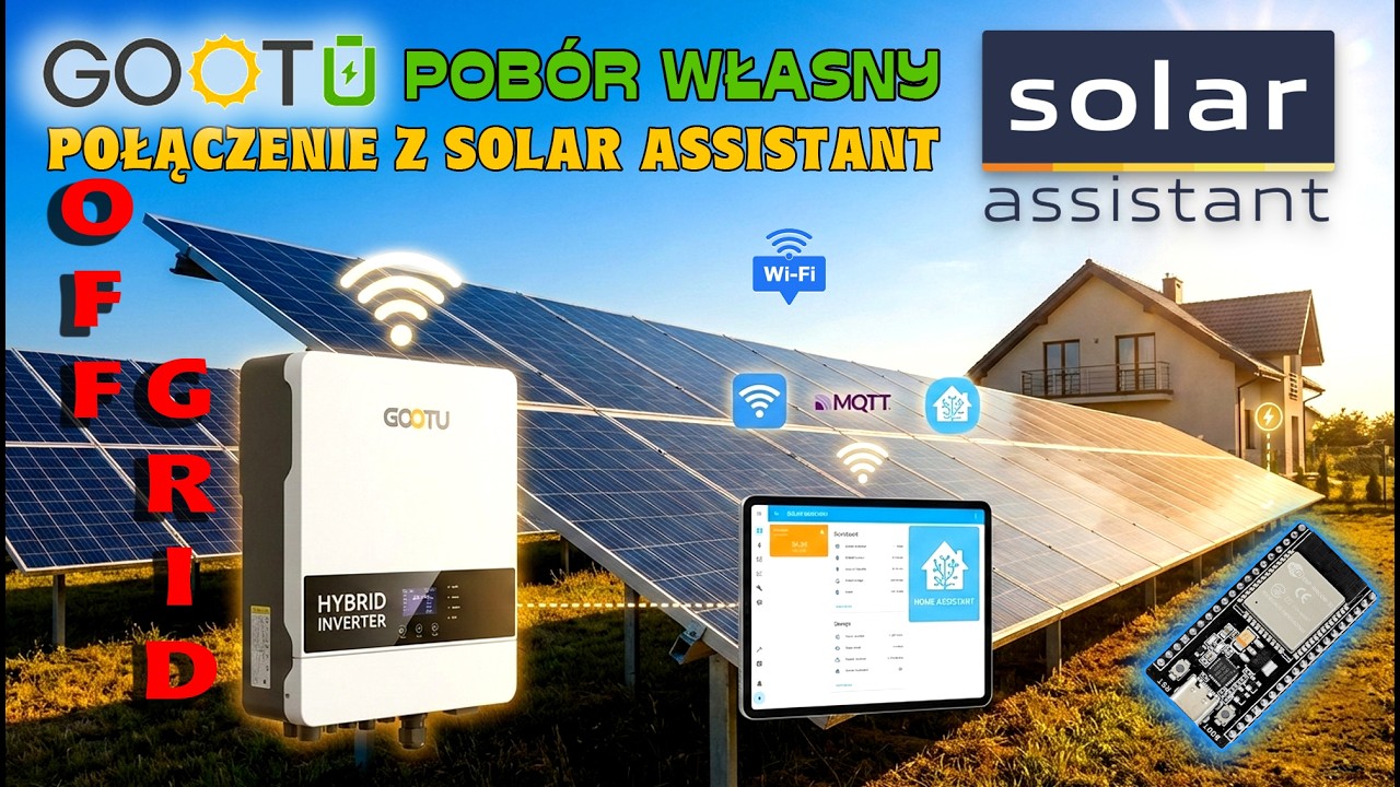 Hybrid inverter GOOTU 8.2kW. Tani offgrid - Zmiany. Pob&oacute;r własny, integracja z SOLAR ASSISTANT