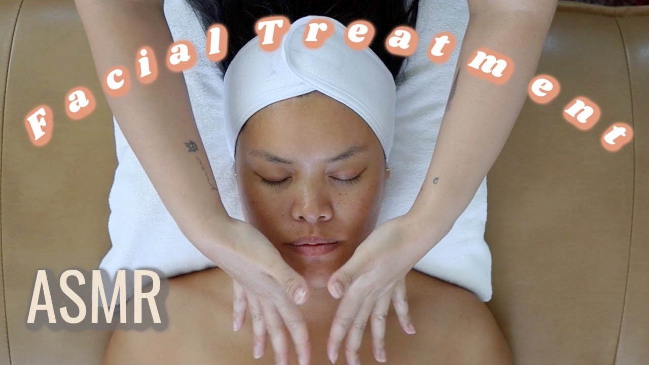 Deeply Relaxing ASMR Facial Treatment on @chrissstttiiine (1 hour whispers and facial sounds)