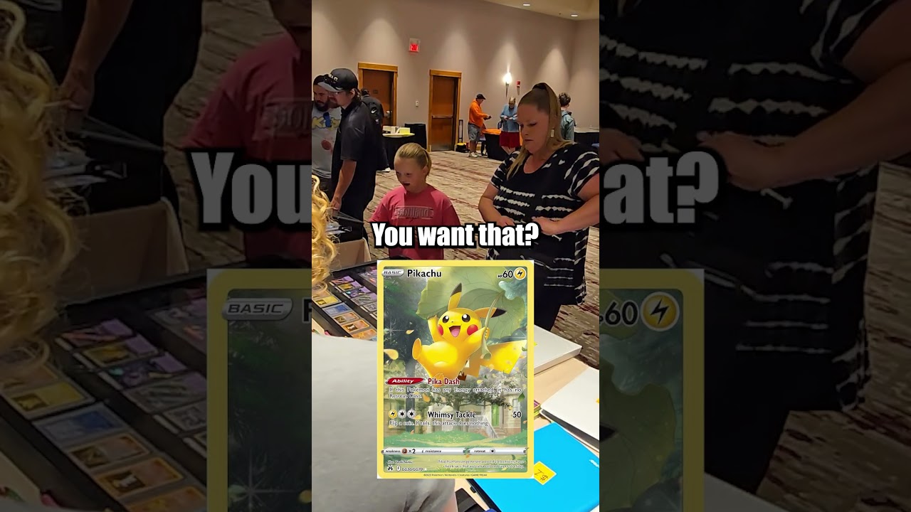 She Bought A Graded Pikachu! #pokemon #collecting #pokemoncards #pov #cardshow