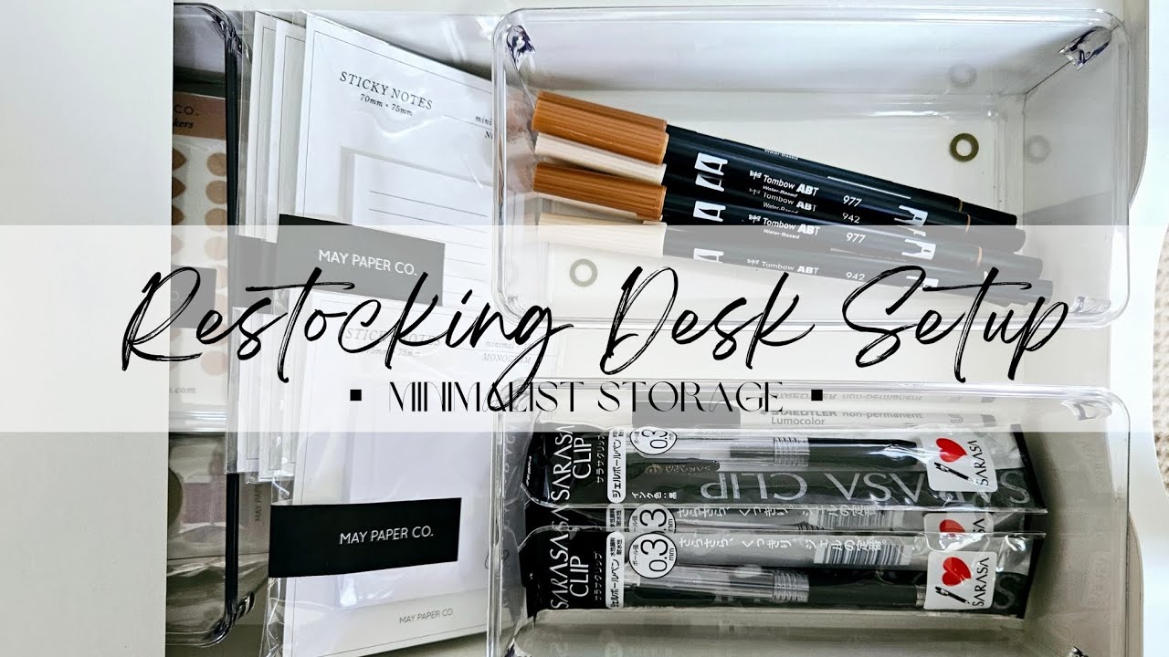Restocking Desk Setup | Minimalist Storage
