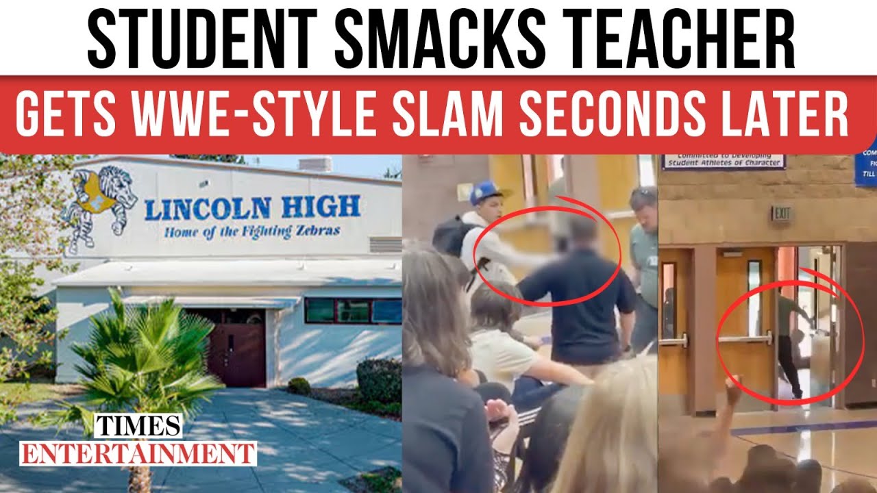 Lincoln High Student SMACKS Teacher, INSTANT KARMA Strikes Seconds Later On Cam | WATCH VIRAL VIDEO