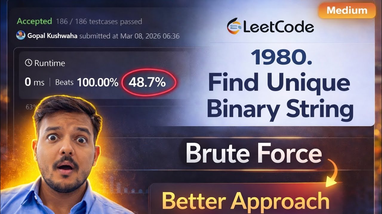 LeetCode 1980 | Unique Binary String Problem Explained Step-by-Step