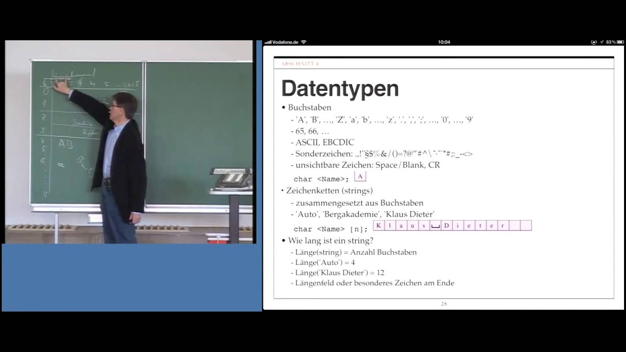 Grundlagen der Informatik, Professor Froitzheim, Vorlesung 02, Teil I, 16.10.2012