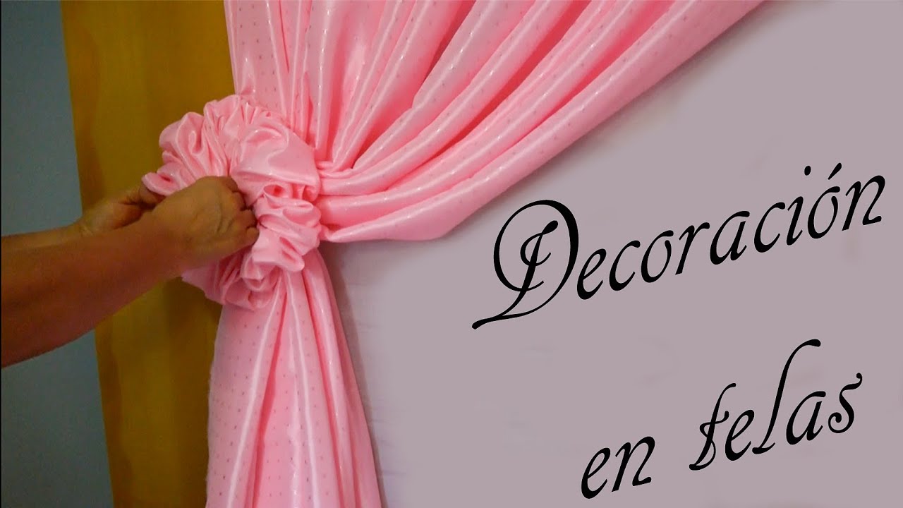 ❀ DECORACION EN TELAS, Cortina para fiestas con acabado en flor,  pared de fondo, Backdrop
