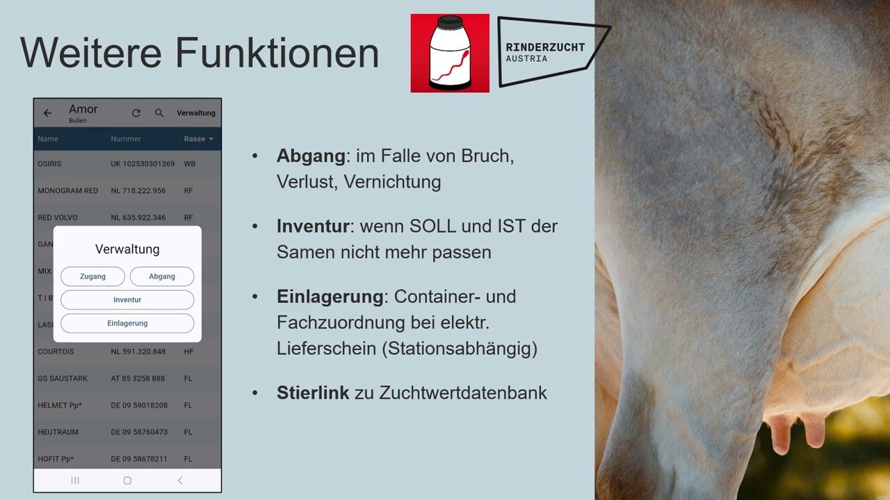 Neue App für Eigenbestandsbesamer: RDV-Container