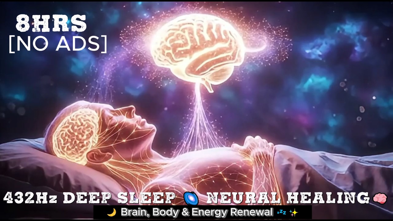 432Hz Deep Sleep 🌌 Neural Healing🧠 Brain, Body & Energy Renewal 💤✨