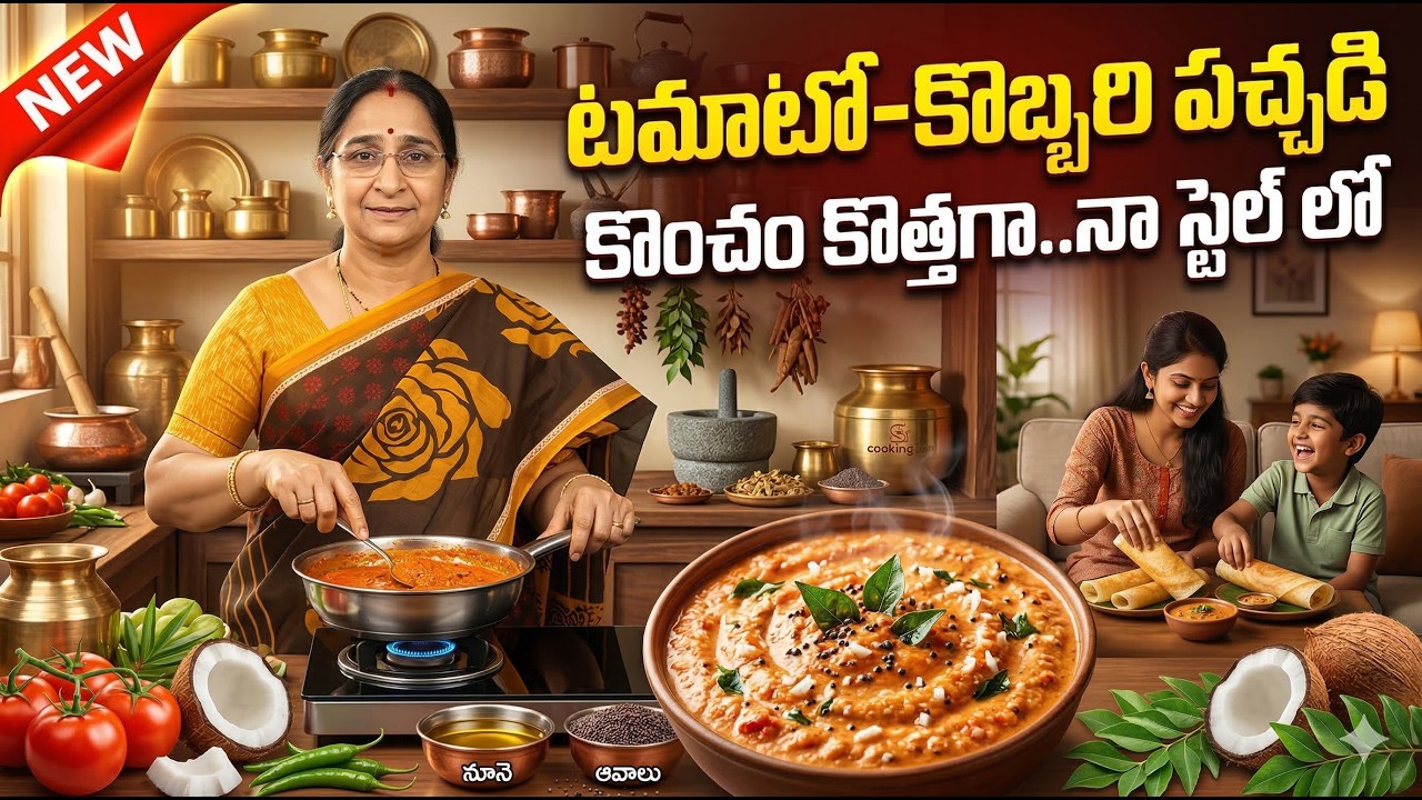 How To Make Tasty & Healthy Tomato Coconut Pachadi | Traditional Andhra Style Recipe | Ramaa Raavi
