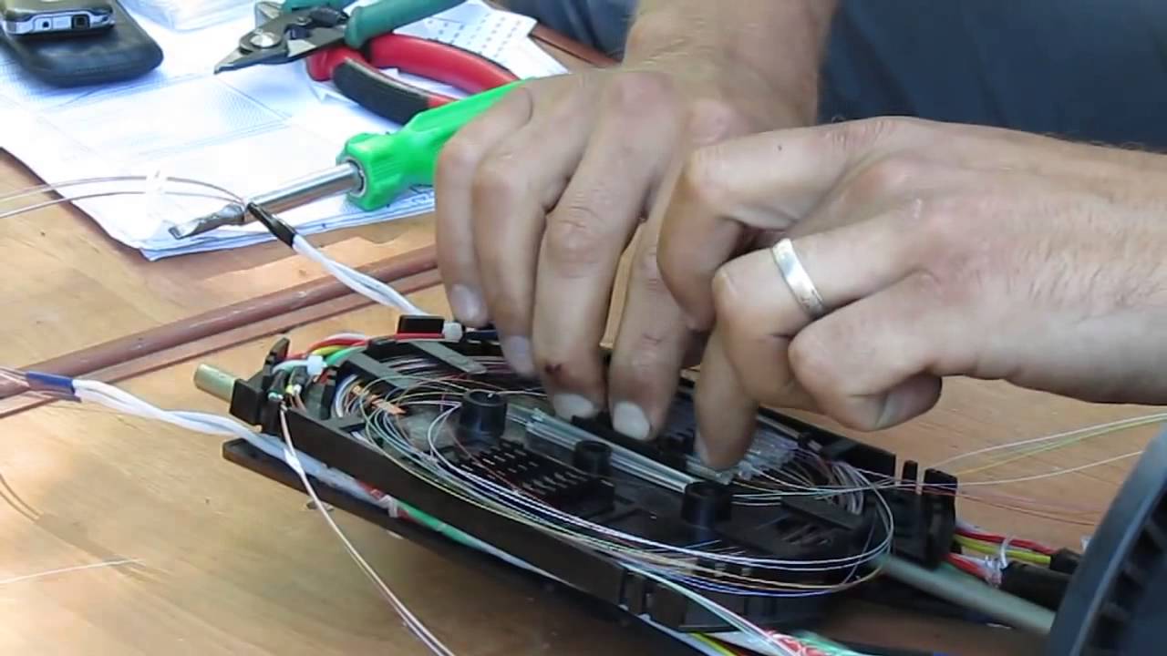 Укладка оптических волокон в кассету муфты