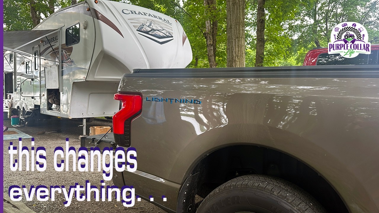 F150 Lightning RV Camping Hack. Truck powers RV for 10 days.