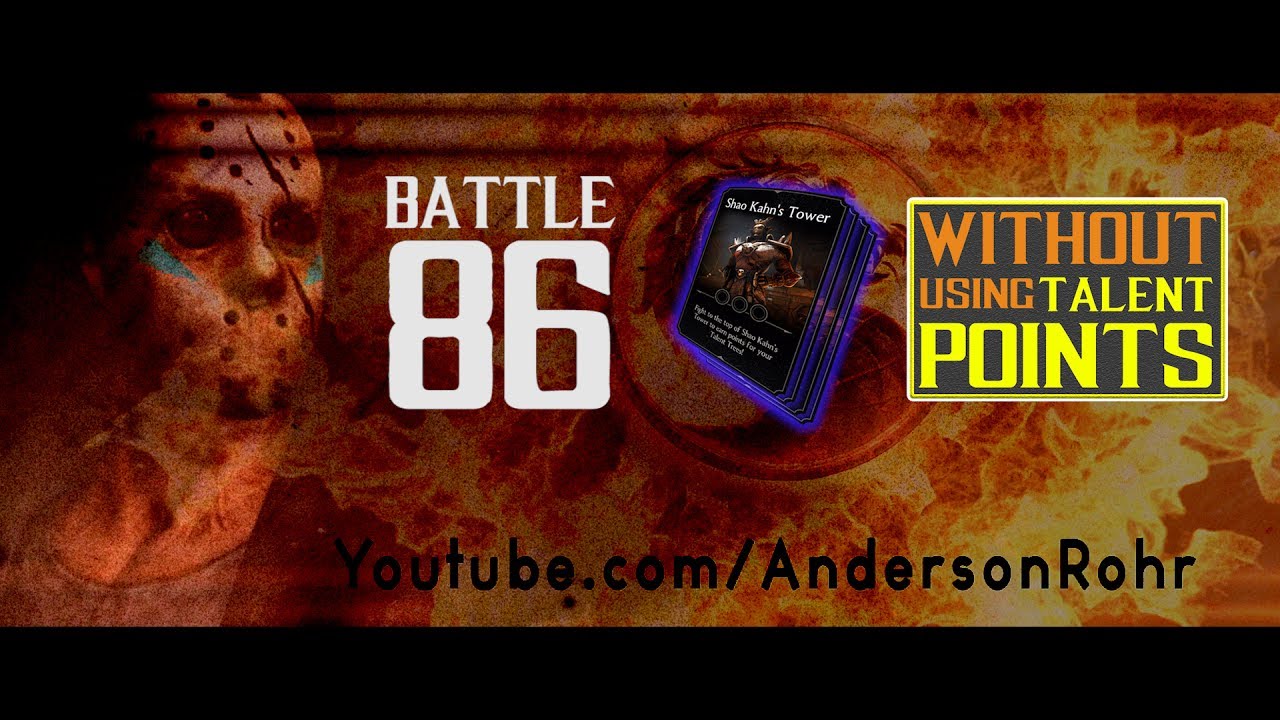 HARDCORE #Battle86 SHAO KAHN'S TOWER without ANY TALENT POINTS!!! MKX Mobile 1.13