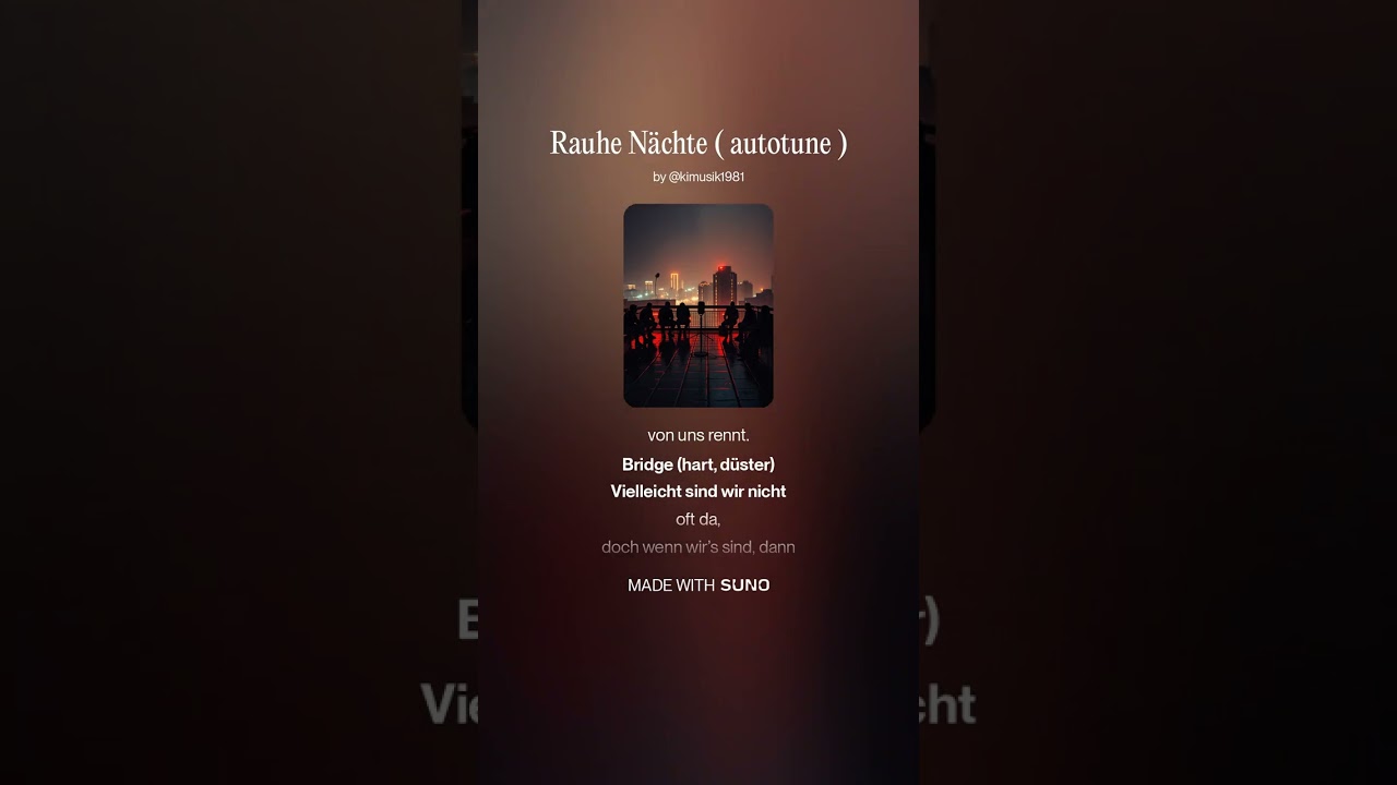Rauhe Nächte(autotune)#newsong#outnow#musiccreator#spotify #applemusic #youtubemusic#reels#shorts
